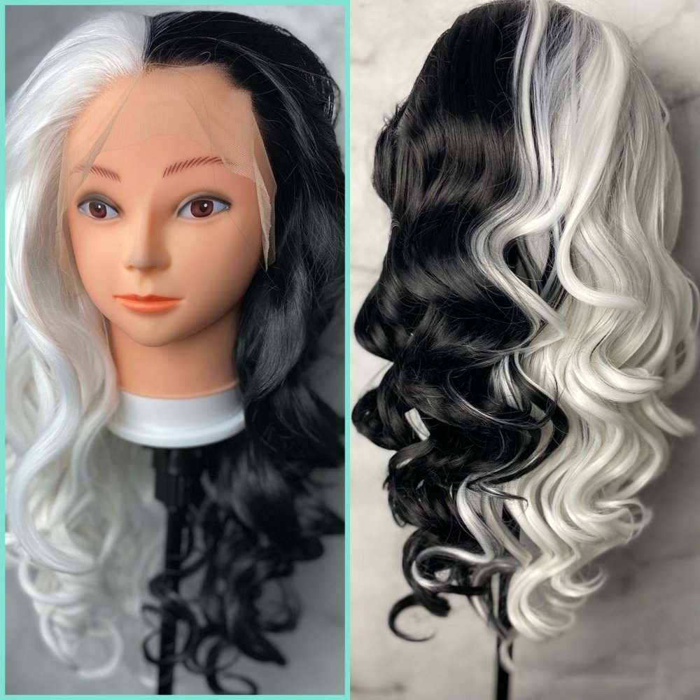 Black and White Hair Lace Wig